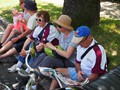 ...waiting for the parade...