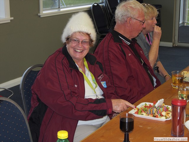 Merrilee with her Birthday "cake". What a winner...