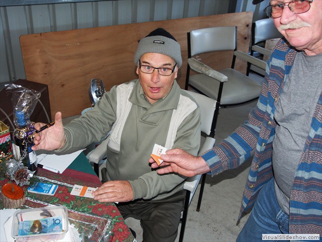 ...the treasurer told everyone that their's was a winning ticket!