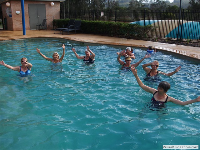 ...aqua aerobics for the team...